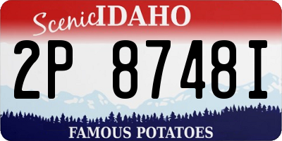 ID license plate 2P8748I