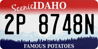ID license plate 2P8748N