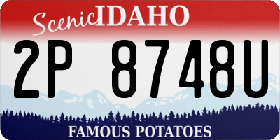 ID license plate 2P8748U