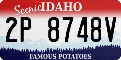 ID license plate 2P8748V