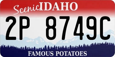 ID license plate 2P8749C