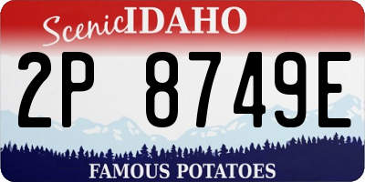 ID license plate 2P8749E