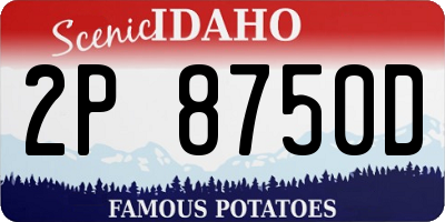 ID license plate 2P8750D