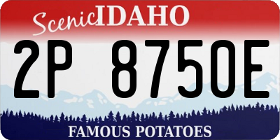 ID license plate 2P8750E