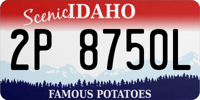 ID license plate 2P8750L