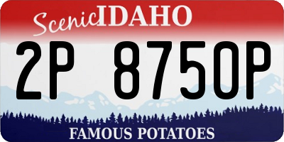 ID license plate 2P8750P