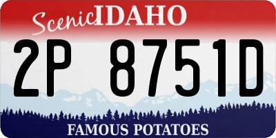 ID license plate 2P8751D