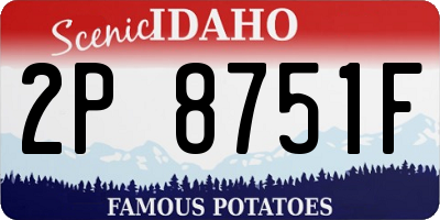 ID license plate 2P8751F