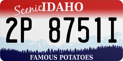 ID license plate 2P8751I