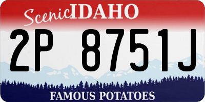 ID license plate 2P8751J