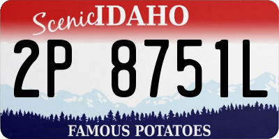 ID license plate 2P8751L