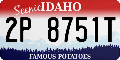 ID license plate 2P8751T