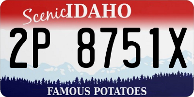ID license plate 2P8751X