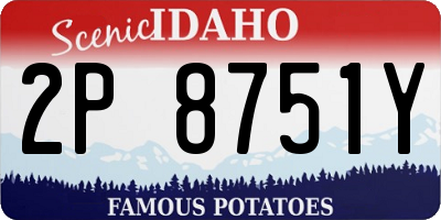 ID license plate 2P8751Y