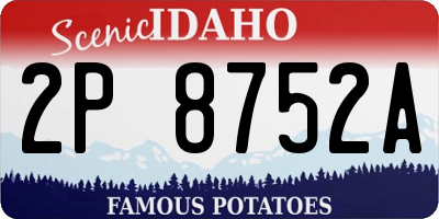 ID license plate 2P8752A