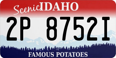 ID license plate 2P8752I