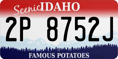ID license plate 2P8752J