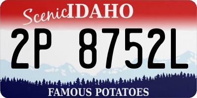 ID license plate 2P8752L