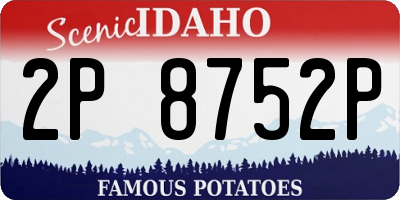 ID license plate 2P8752P