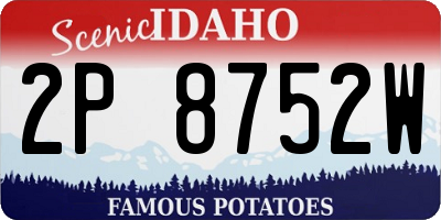 ID license plate 2P8752W