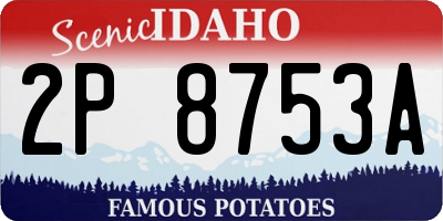 ID license plate 2P8753A