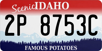 ID license plate 2P8753C