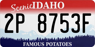 ID license plate 2P8753F