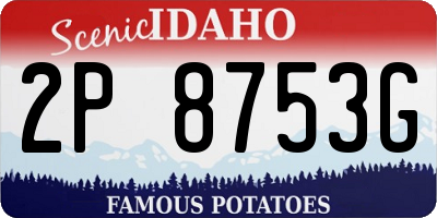 ID license plate 2P8753G