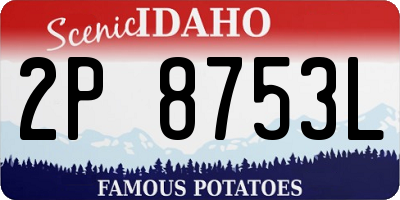 ID license plate 2P8753L