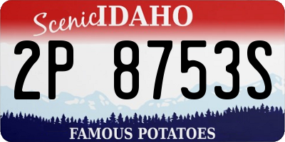 ID license plate 2P8753S