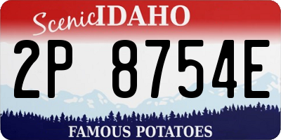 ID license plate 2P8754E