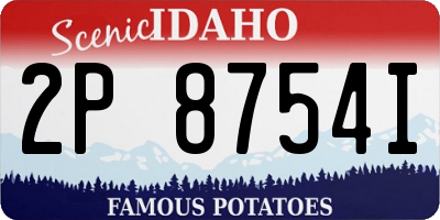 ID license plate 2P8754I