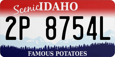 ID license plate 2P8754L
