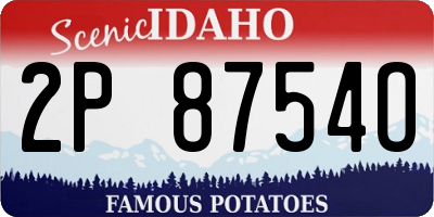 ID license plate 2P8754O