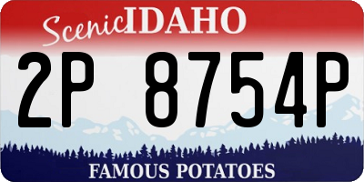 ID license plate 2P8754P