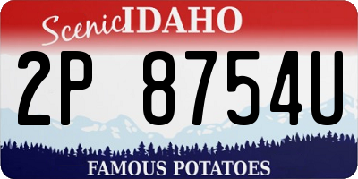 ID license plate 2P8754U