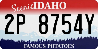 ID license plate 2P8754Y