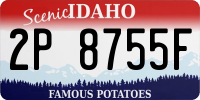 ID license plate 2P8755F