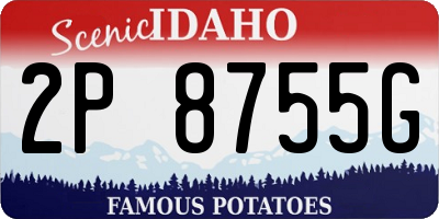 ID license plate 2P8755G