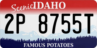 ID license plate 2P8755T