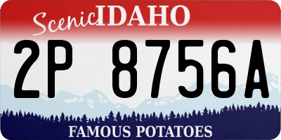ID license plate 2P8756A