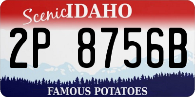 ID license plate 2P8756B