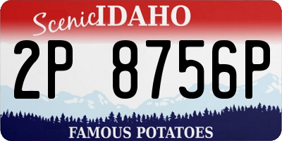 ID license plate 2P8756P