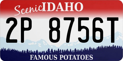 ID license plate 2P8756T