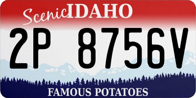 ID license plate 2P8756V
