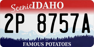 ID license plate 2P8757A
