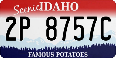ID license plate 2P8757C