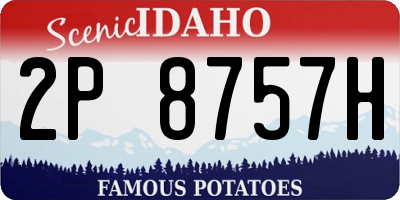 ID license plate 2P8757H