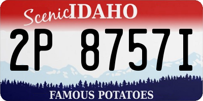 ID license plate 2P8757I