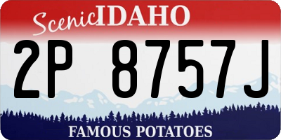 ID license plate 2P8757J